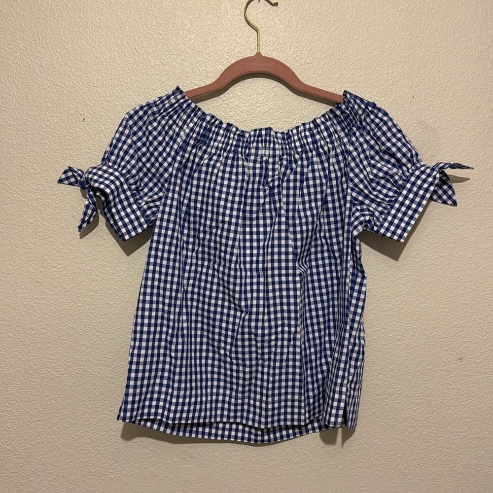 J. Crew Gingham Off the Shoulder Top - Picture 5 of 5